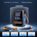Tire Inflator Portable Air Compressor, 150PSI Heavy-Duty Dual-Cylinder Air Pump, 12V DC and Cordless Tire Pump, 3X Faster Inflation, with Digital Pressure Gauge, LED Light and Auto Shut-Off