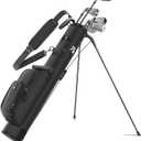 Lightweight Sunday Golf Stand Bag, Small Par 3 Carry Bag with Cooler Pocket, Holds Up to 6 Clubs for Men & Women