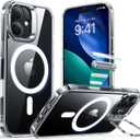 ESR Phone 2025 Case with Stand, Camera Control Cover Compatible with MagSafe, Military-Grade Drop Protection Magnetic Phone Case for Phone 2025, Scratch-Resistant Back Cover,Clear