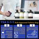 16 Pieces Clear Makeup Bags Bulk, TSA Approved Toiletry Bag for Travel, PVC Waterproof Cosmetic Pouches Clear Pouch with Zipper for Men and Women Carry-on Travel Essentials Cosmetic Bags (White-M) (EXP 09/21/35)