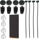7" inch Universal Slim Fan Push Pull Electric Radiator Cooling 12V Mount Kit Black