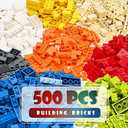 Unirolic Classic Building Bricks Set, 500 Pieces Basic Building Blocks, STEM Creative Compatible with All Major Brands, Ideal Educational Toy for Kids Teens