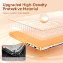 EooCoo Case Compatible with MacBook Air 13 inch M5 2026-2022 M4 M3 M2 A3449 A3240 A3113 A2681, Matte Hard Shell Scratch Resistant Protective Cover Compatible for MacBook Air 13.6 inch, Matte Orange