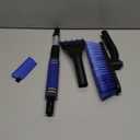 34" Extendable Ice Scrapers for Car Windshield 2-in-1 Snow Brush for Car Snow Scraper for Car Snow Scraper and Drush with Ergonomic Foam Grip for Cars, Trucks, SUVs with 360° Pivoting Brush Head Blue