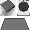 Mini Fridge Mat, 24''x24'' X0.8'' Mini Fridge Drip Trays Mat for Carpet Floor, Under Refrigerator Mat AC Conditioner Drip Pan, Silicone Mat for Refrigerators, Washing Machines, Dryers, Wine Coolers