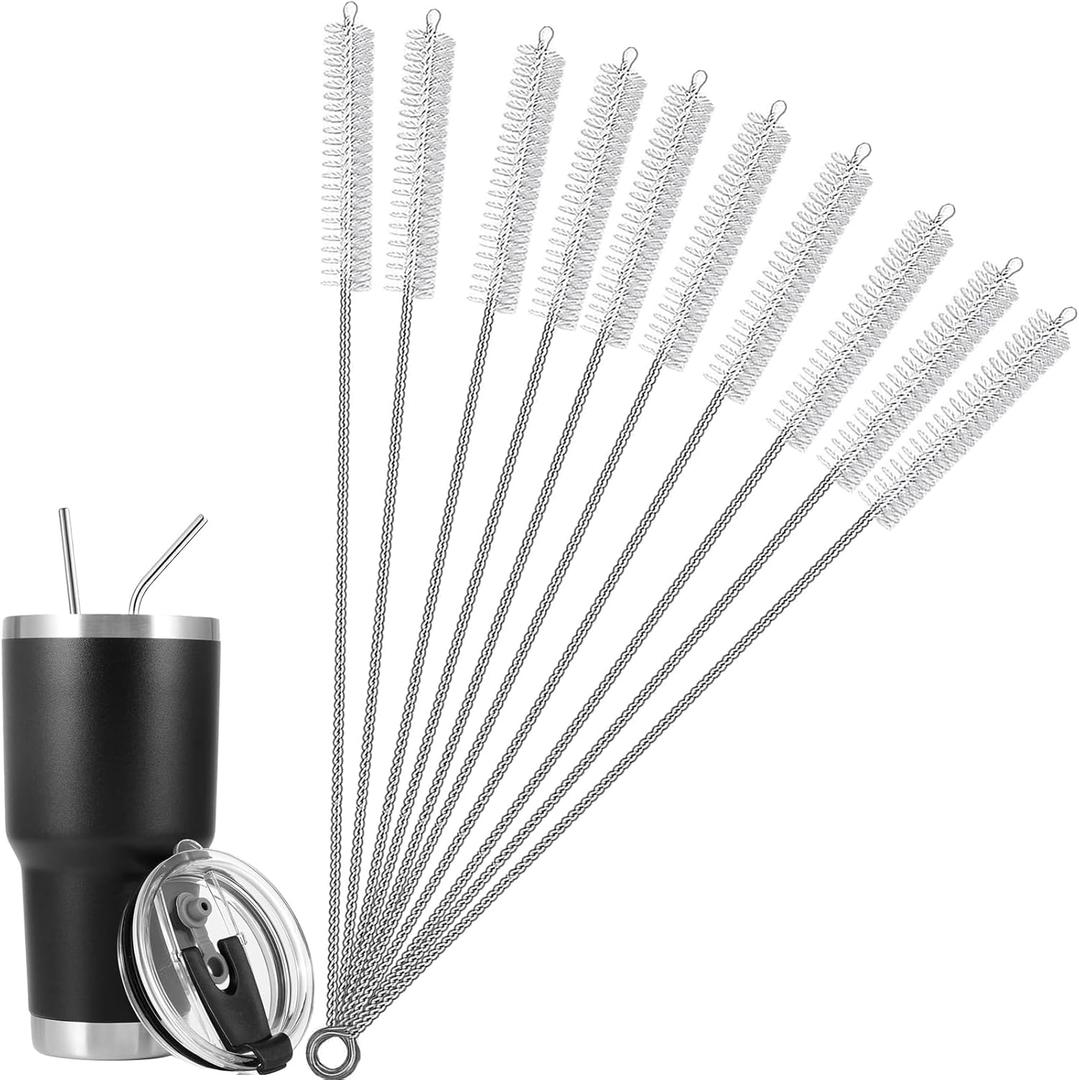 4 x 2026 Spring Men Women's Gifts,Rotema Straw Cleaning Brush, Everyday Household Straw Cleaner, Stainless Steel, Extra Long Straw Cleaning Brush, Straw Brush for Cleaning Straws(Pack of 10, 10inch)