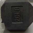 20 lbs Dumbbell pair, black, hex dumbbells