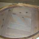 Deco 79 Wood Living Room Decor Tray Large Oval Ottoman Tray with Scroll Metal Handles, Serving Tray 29" x 19" x 4", Brown