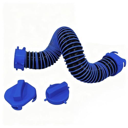 Eniora 3FT RV Sewer Hose, Short Length Sewer Hose for Easy Storage & Use, Upgrade TPE Material for Crush Resistance, Perfect Extension for RV Camper Drainage