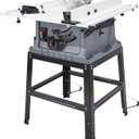 Table Saw 10 Inch, 15 Amp 5000RPM Powerful Tablesaw With Stand & Protective Cover, 36 X 25 Inch Tabletop Saw 90 Cross Cut & 0-45 Bevel Cut, Adjustable Depth, for Woodworking