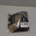 Women's High Waisted Swimsuit Two Piece Ribbed Bikini Sets Crop Top High Cut Cheeky Bathing Suits (Medium, Black Gold)