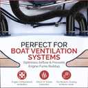 Boat Blower Hose 3 Inch Marine Exhaust Ventilation Duct Flexible Air Vent Hose for Engine Compartment, RV, Jet Ski Black