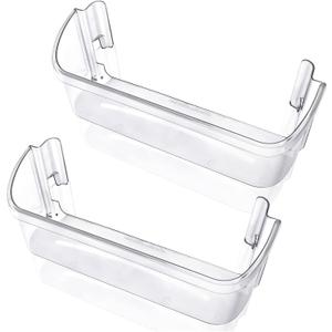 UPGRADED 2 Pack 240323002 Refrigerator Door Bin Shelf Compatible with Frigidaire & Kenmore Bottom 2 Shelves on Refrigerator Side, PS429725, AP2115742 Replacement Parts