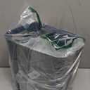 UUJOLY Plastic Small Can Wastebasket, Garbage Container Basket for Bathrooms, Laundry Room, Kitchens, Offices, Kids Rooms, Dorms, 3.5 Gallon, Blue Green