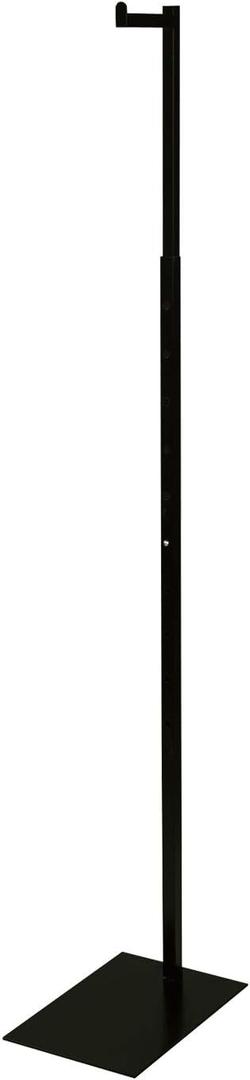 SSWBasics Adjustable Black Costumer Stand  Single Arm Clothes Rack - Retail Clothing and Garment Display Stand  Ideal For Showcasing Hanging Items In Thrift Shops, Boutiques and Retail Stores