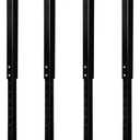 QLLY Adjustable Square Table Leg, 24-40 inch, 60-100cm, Home Office Custom DIY Table Legs, Furniture Leg Set (4, Black)