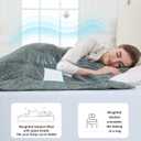 Alomidds Weighted Blanket (60"x80",15lbs Queen Size - Grey), Weighted Blankets for Adults and Kids, Cooling Breathable Soft and Comfort Minky, Heavy Blanket Microfiber Material with Glass Beads