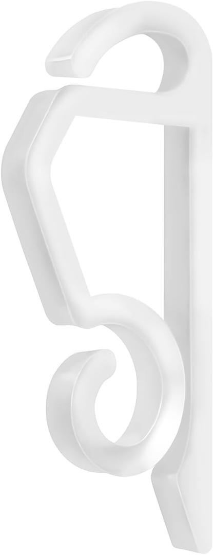 Coideal Christmas Light Clips Outdoor - 200 Pcs White Plastic Gutter Hooks Xmas Light Hangers