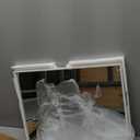 AAZZKANG Wall Mirror Large Rectangular White Mirrors with Metal Frame for Farmhouse Bathroom Bedroom Living Room Entryway Hanging Vertically or Horizontally 20"x16"