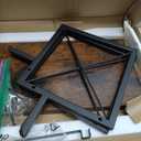 YINMIT Vinyl Record Holder, 80-100 LP Vinyl Record Storage Rack, Quick Assembly Vinyl Record Display, Retro Style Organizer for Magazine, Book, Files, Albums (Rustic Brown, 1 Tier)