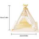 1:12 Dollhouse Camping Bed Tent, 1 Set Fairy Style Mini Pink Lace Tent with Carpet, Miniature Outdoor Furniture Accessories for Bedroom,Patio and Garden(White)