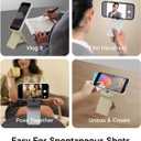 MOFT Phone Tripod Stand Selfie Stick for iPhone, Multi-Angles iPhone Stand, Lightweight & Portable Phone Holder, Strong Magnets, MOVAS Vegan Leather, Travel Essentials, Taupe (Without Card Slot)