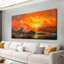 Tsomzxng Modern Abstract Wall Art Decor Large Canvas Wall Art For Living Room Fall Coastal Wall Art Decor Blue Ocean Wall Art Prints Wall Pictures Art Work For Bedroom Office Kitchen Wall Decor 29"X58"