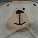 Cute Animals Kids Room Rug,39.4" Round Washable Area Rugs for Baby Boys Girls Play Mat Non Slip Soft Carpets for Living Room Bedroom Playroom Classroom-Brown Lion