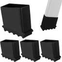 Cabilock 4pcs Ladder Foot Cover Werner Step Ladder Step Feet Covers Trampoline Folding Foot Extension Parts Leg Covers Rubber Mask Square