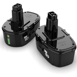 energup 2Pack 18V Li-ion Replacement for Dewalt Battery xrp baterias 6.5A, DC9096 DC9098 DC9099 DE9098 DW9095 DW9096 DW9098 DE9503 DC9182, for 18Volts Dewalt Batteries
