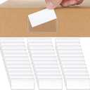 Jeyiour 100 Pcs Label Holders Adhesive Nameplate Pockets Storage Bin Labels Index Card Holder Shelf Plastic Peel Stick for Classroom Supermarket Bookshelf Library Student Box Drawer (2 x 1 Inch)