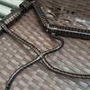 FDW Patio Bistro Conversation Set Wicker Furniture 2 Rattan Chairs Cushions and Glass Coffee Table for Porch Lawn Garden Balcony Backyard, 3 Pieces, Brown and Khaki