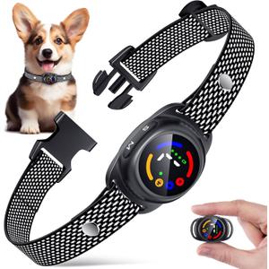 Bark Collar for Small Dogs 5-15lbs, Dog Bark Collar with Beep Vibration, IP67 Waterproof Rechargeable Barking Collar with 7 Adjustable Sensitivity (Black)