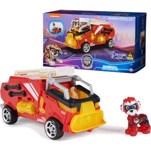 Paw Patrol: The Mighty Movie, Firetruck Toy with Marshall Mighty Pups Action Figure, Lights and Sounds, Kids Toys for Boys & Girls 3+ (Red)