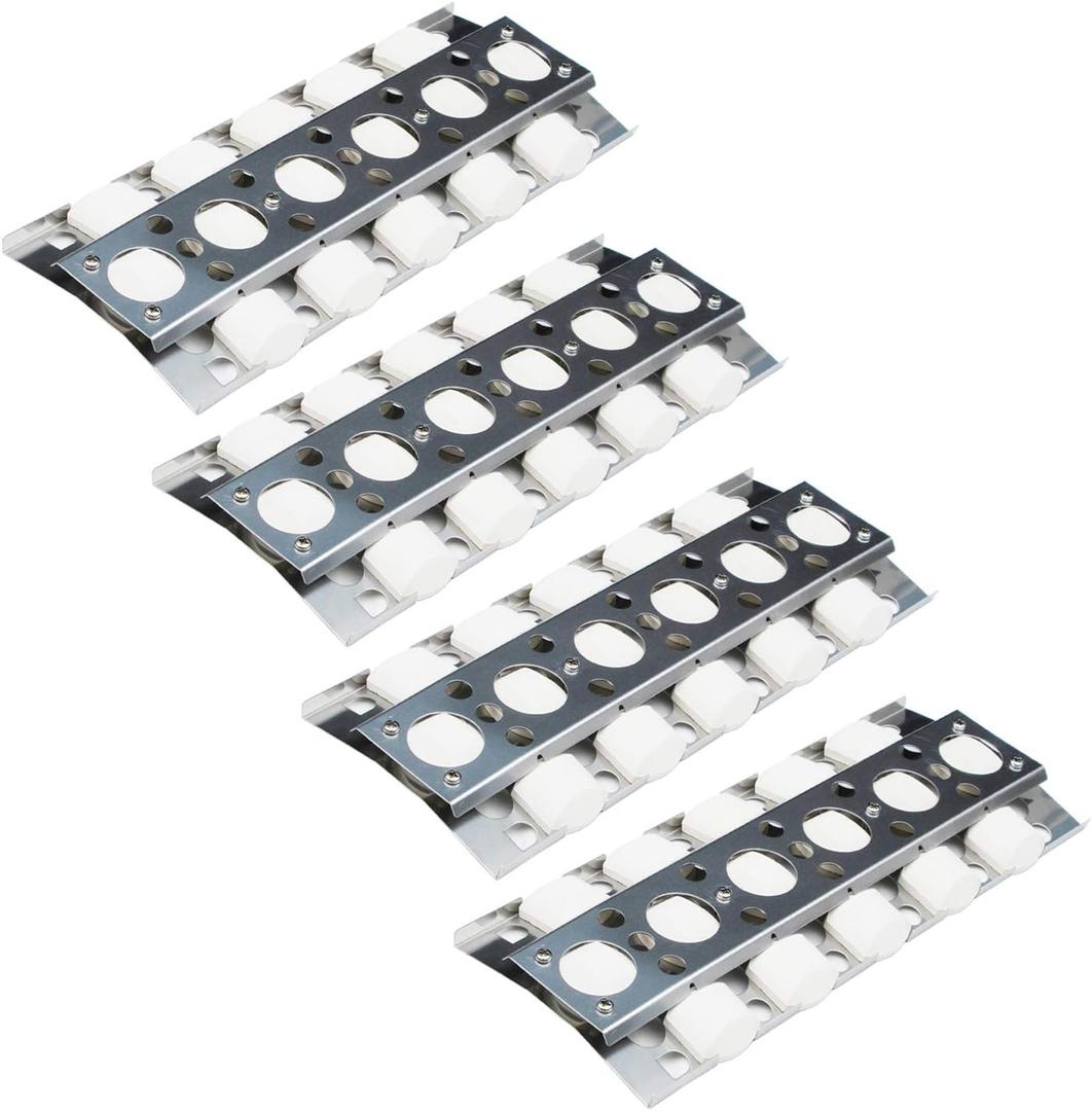 Direct Store Parts DP112 (4-pack) 16.5 x 6.5 inch Stainless Steel Heat Plate/Heat Shield Replacement for Select Turbo Gas Grill Models, Heat Tent, Burner Cover, Vaporizor Bar, and Flavorizer Bar