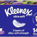 Kleenex Ultra Soft Facial Tissues, 8 Flat Boxes, 180 Tissues per Box, 3-Ply, Packaging May Vary