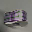Wired Purple Ribbon Plaid Taffeta,1-1/2" X 10Meters,for Easter,Spring, Summer, Birthday, Wreath, Birthday, Gift Bows, Christmas