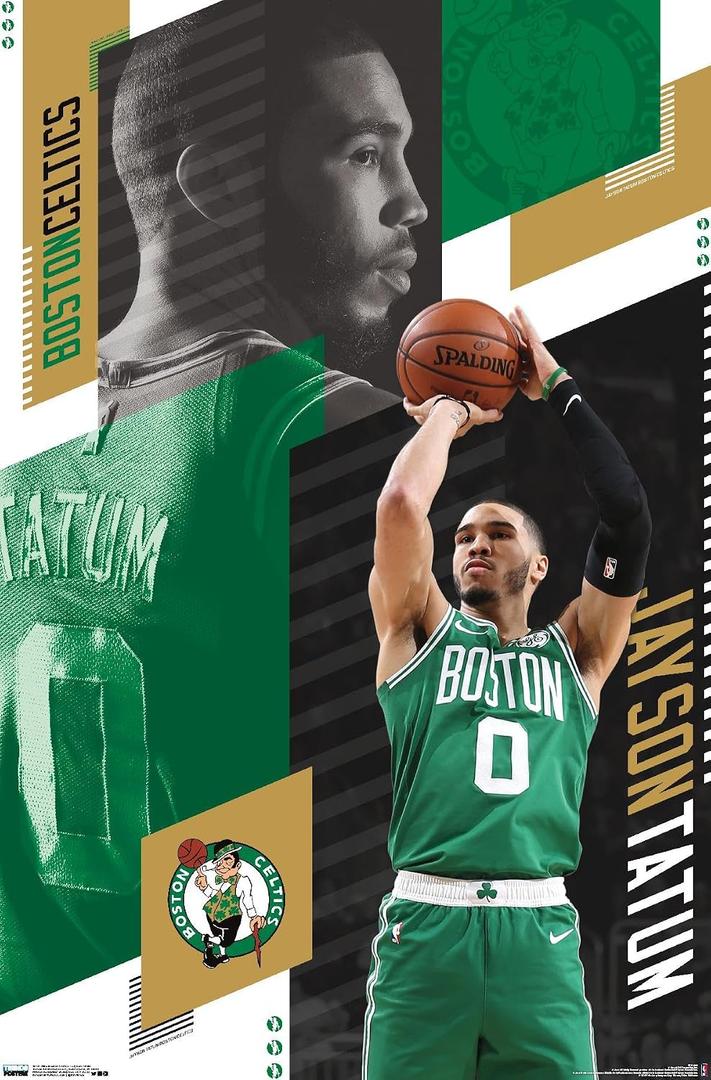 Trends International NBA Boston Celtics - Jayson Tatum 19 Wall Poster, 22.375" x 34", Premium Unframed Version
