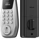 DESLOC C100 Keyless Entry Door Lock with Visual Display, 100 Customizable User Codes and 4 One-Pass code, door locks for front door with 2 Keys,12 Months Battery, IP54, BHMA Grade 3, Auto Lock, Silver
