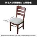 Genina Waterproof Seat Covers for Dining Room Chairs Covers Dining Chair Cover Kitchen Chair Covers (White, 4 Pcs)