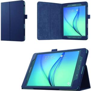 Asng for Samsung Galaxy Tab A 8.0 2015 Case - Slim Folding Cover Case with Auto Wake/Sleep and Stylus Pen Loop for Galaxy Tab A 8.0 Tablet SM-T350 2015 Release (NOT FITS 2017 Tab A 8.0) (Drak Blue)