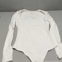 Women's Square Neck Long Sleeve T-shirt Basic Bodysuit Jumpsuits S