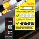 42inch 206 LED Rooftop Emergency Strobe Light Bar Flashing Safety Lights w/Controller Traffic Advisor Warning Hazard Light for Trucks Vehicles Construction Tow Pickup Snowplow Amber White