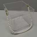 Clear Flower Girl Baskets for Wedding Acrylic Flower Basket With Pearl Handle Wedding Baskets for Flower Girls - Here Comes the Bride (1 Pcs)