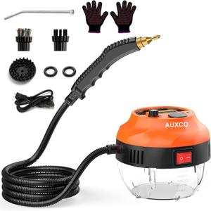 2500W Steam Cleaner, High Pressure Steamer for Cleaning, Handheld Portable Cleaners Home Use, Car Detailing, Cleaner Upholstery, Kitchen, Bathroom, Grout and Tile Orange (QXQ01)