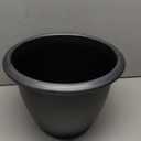 The HC Companies Sevilla Flower Planters - Durable Outdoor & Indoor Planter - Round Lightweight Self Watering Plant Pots for Herbs & More (12" Painted Black, Pack of 1)