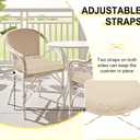 Downluxe Outdoor Chair Cushions Set of 2 for Patio Furniture, Water-Resistant Patio Chair Cushions with Ties, High Density Foam Outdoor Seat Cushion, 17" X 16" X 2", Beige