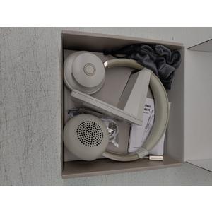 Wireless Headset with Mic for Work, Bluetooth Headset with Microphone, Wireless Headphones with USB Dongle, AI Noise Canceling Mic & Charging Base & Mic Mute for PC/Cell Phones/Call Center/Teams (Champagne Gold & White)