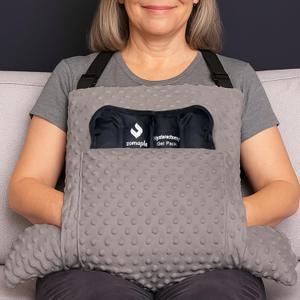 Hysterectomy Pillow for Abdominal Surgery - Post Hysterectomy Recovery Must Haves - Tummy Pillow, After Abdominal Recovery Products for Women (Grey Star Lounger With Straps)