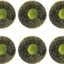 6 Pack Sunflower Wreath Center, 4.5 inch Disc Florets of Sunflower Center for DIY Flower Deco Mesh Wreath,Foam Flower Head